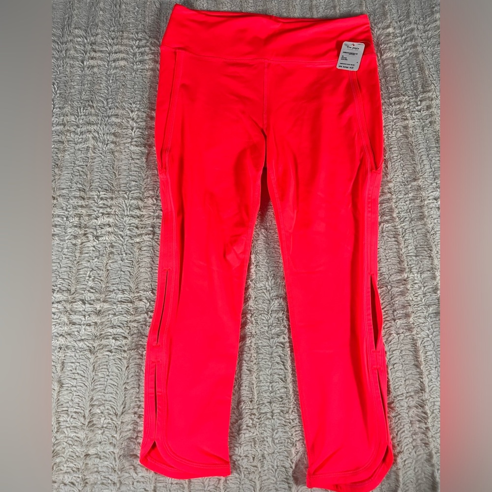 Free People Movement Yoga Pants Neon Coral XL NWT